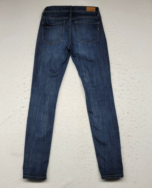 Express Jeans Womens 4 Blue Mid Rise Legging Stretch Pockets Denim