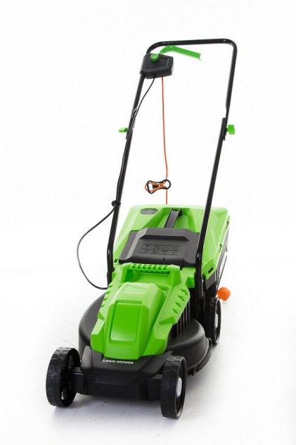 200w Electric Rotary Lawn mower 32cm / 13" Cut With Collection Box + 10m Lead