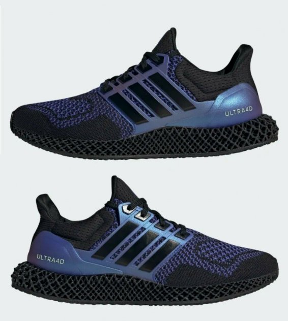 Size 9 - Adidas Ultra 4D Black Sonic Ink 2021