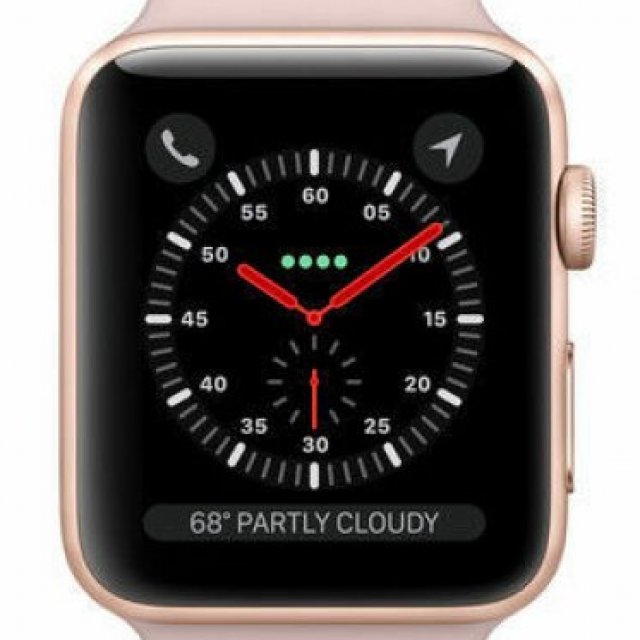 Apple Watch Series 3 38mm Gold Aluminium Case with Pink Sand Sport Band (GPS) - (MQKW2LL/A)