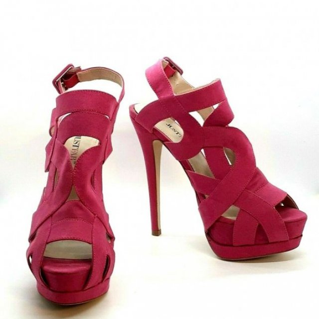 Women's PINK Stiletto Platform High Heel Shoes JUSTFAB Cute