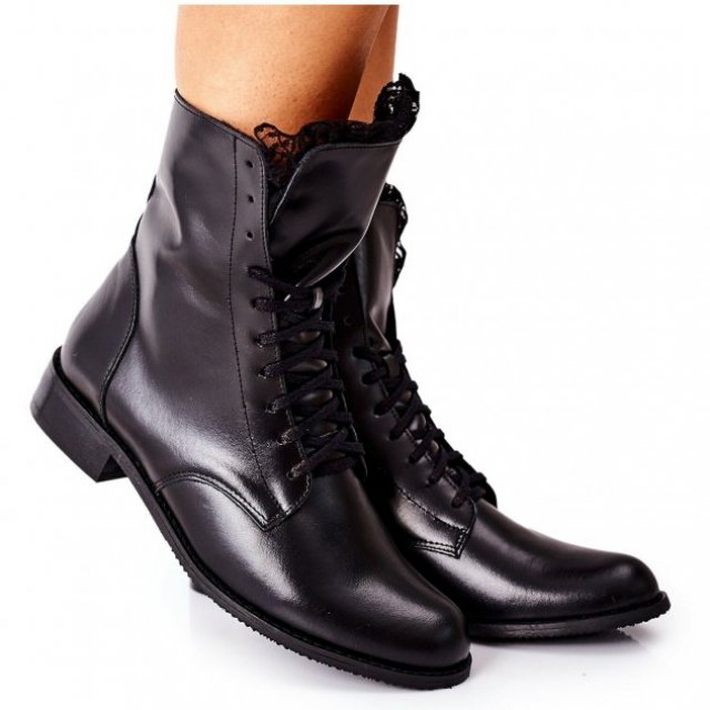 Women's Leather Warm Boots Nicole Black