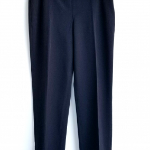 Talbots 10P Navy Blue Career Dress Pants Tapered Leg Heritage Cut Stretch Petite