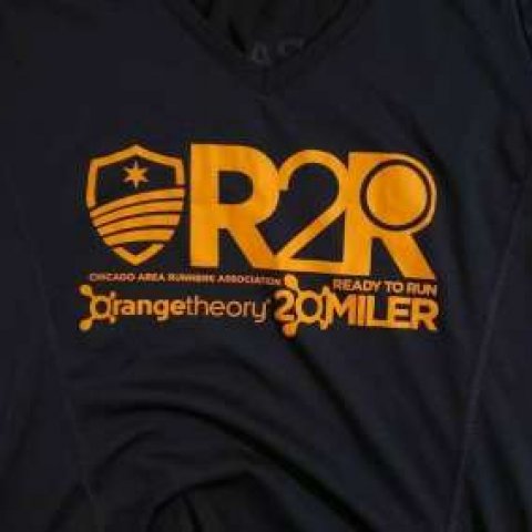 CARA R2R Women's dark blue short sleeve running shirt size m