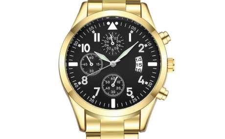 Luxury Men's Watch Business Stainless Steel Sports Analog Quartz Wristwatch Gift